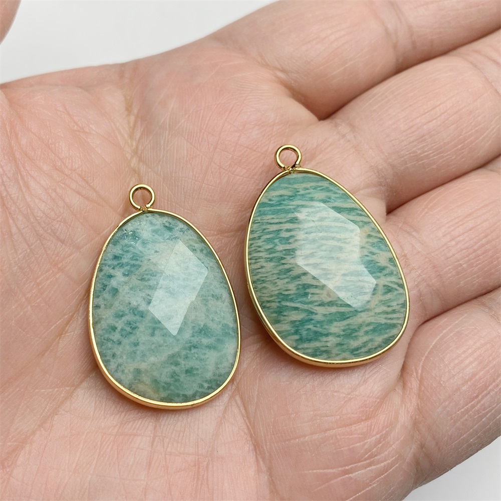 2pcs Egg Shape Stone Pendant N - Jewelry Making Gemstones recension och pris